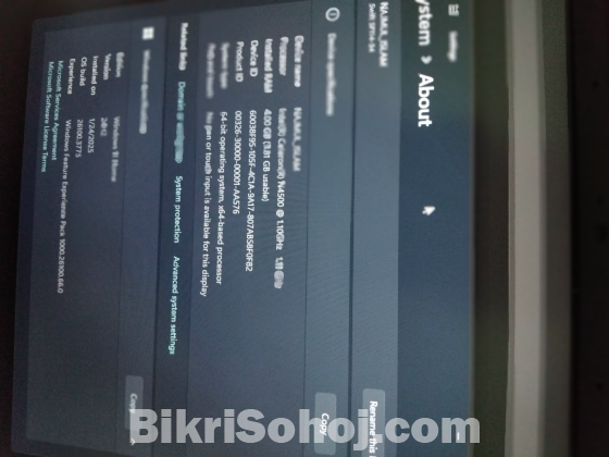 Acer notebook n20h2  ল্যাপটপটি বিক্রি করা হবে